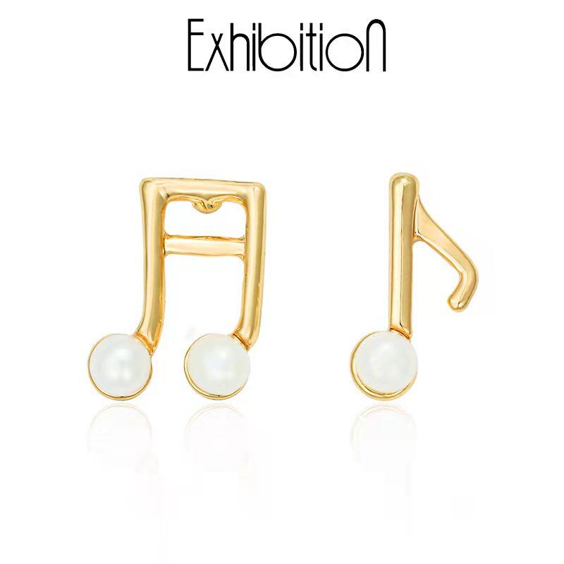 EXHIBITION 览物馆淡水珍珠耳钉音符简约小巧气质耳环925银针耳饰,饰品/流行首饰/时尚饰品新,耳钉,淘宝优惠券,粉丝福利购,淘宝优惠卷