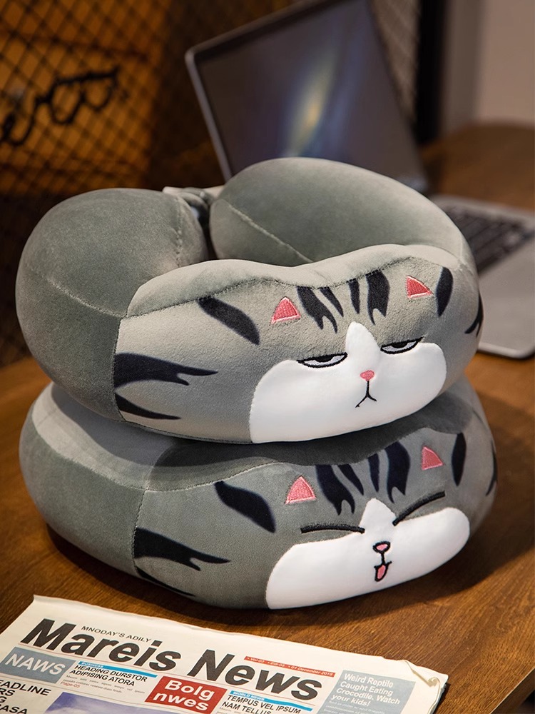 吾皇猫毛绒U型枕旅行脖子靠垫