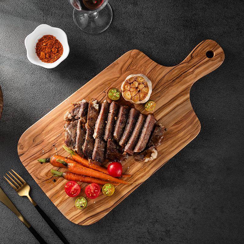 Bill.F橄榄木日式西餐具高档牛排餐盘水果板拍照上菜板拼盘切面包,餐饮具,餐用托盘,淘宝优惠券,粉丝福利购,淘宝优惠卷