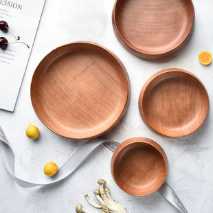 乌檀木整木实木木碗沙比利抗菌成人儿童宝宝日式木饭碗托盘点心盘