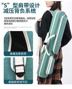 豪华大头杆包台球杆包7孔8孔布艺杆筒七孔八球杆软包便携大头杆