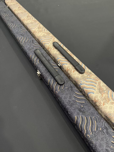 国风台球杆盒1/2分体杆盒美式大头杆盒塑钢材质杆盒通体皮革杆盒