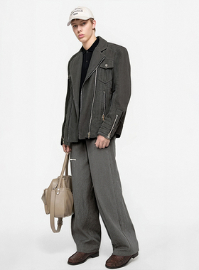 O'1WDC 「格调重构」解构绒面牛皮英伦夹克