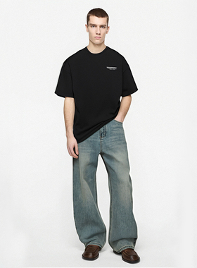 O'1WDC 「自在场」重磅纯棉阔型大宽肩T恤