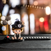 可爱卡通临时停车牌汽车载车内饰上用品摆件移车卡挪车电话号码 牌