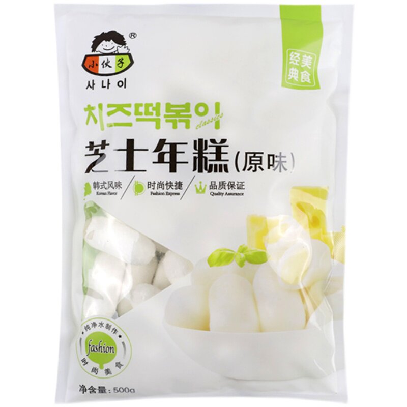小伙子芝士年糕500g*20袋整箱原味南瓜紫薯拉丝夹心韩式速食商用