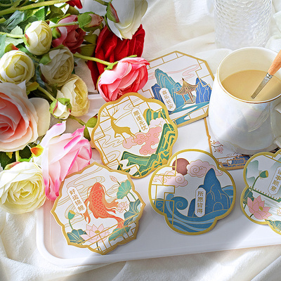 加厚质感唯美杯垫可定制