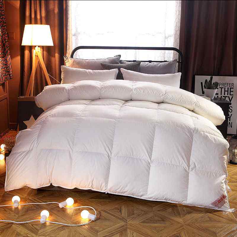 羽绒被被壳被套80支高密立衬款自充绒半成品全棉防钻绒跑毛内胆套