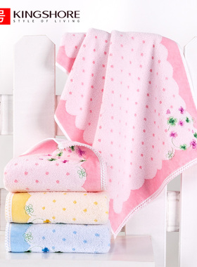 金号毛巾纯棉绣花大毛巾高档全棉超强吸水女款新疆棉72*36cm