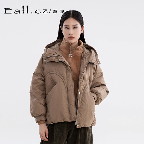 2024冬季新款羽绒服意澳意澳连帽