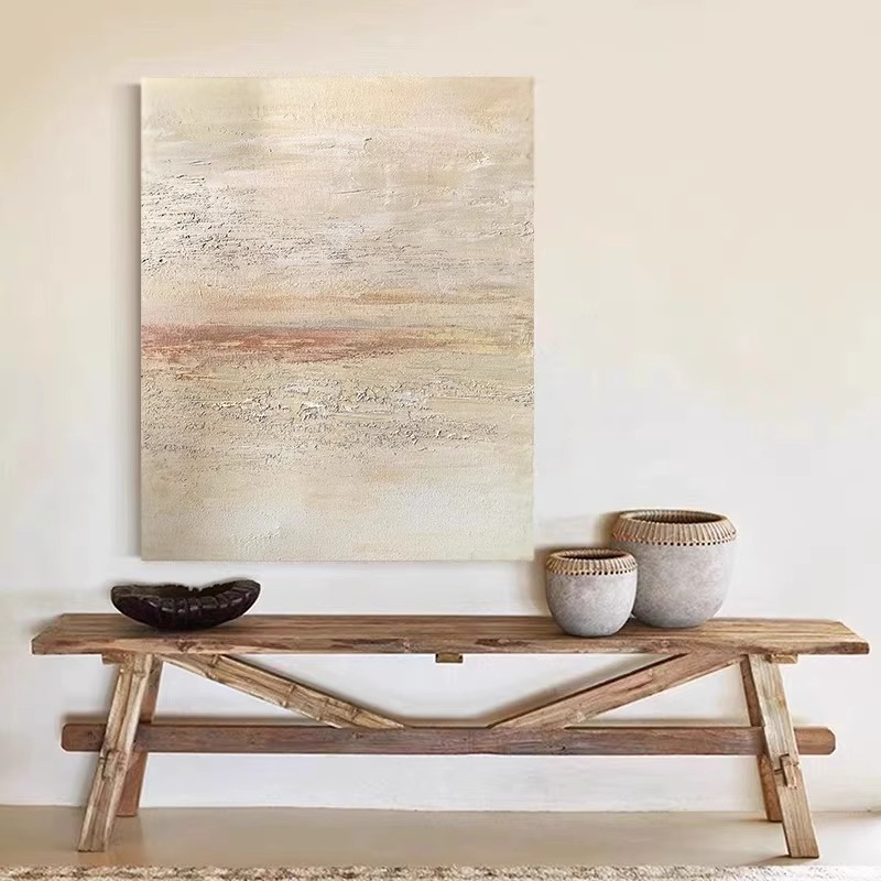 手绘油画抽象侘寂风玄关装饰画现代简约客厅挂画立体肌理书房壁画图片