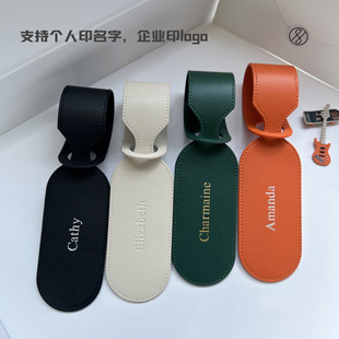 高品质行李箱吊牌带标签皮质行李牌穿插式 登机牌可定制logo印名字