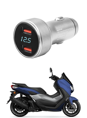 适用雅马哈TMAX530 XMAX300 USB充电器 数显车充NMAX155 NVX155