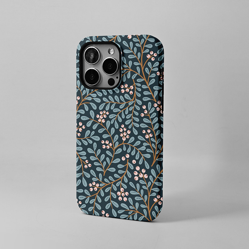 MOMO CASE原创设计iphone16ProMax手机壳14/15plus适用于苹果13磨砂小众春季蓝莓果子法式