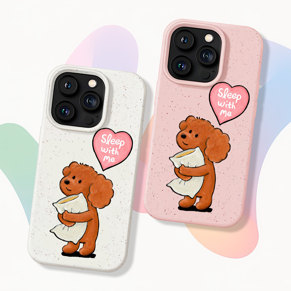 蜂蜜泰迪狗iPhone17/15promax手机壳 磁吸16pro全包14plus防摔软壳13环保降解材质 可爱卡通狗狗手机保护套