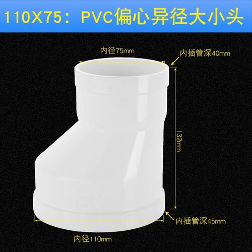 ppc水管接头配件大全下水道管子接头通用变50  90 110水管转接头