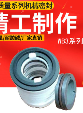 四氟化工泵机械密封件WB2/WB3/152-25/30-70碳化硅单双台阶耐腐蚀