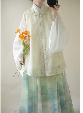 宴平汉服 明制方领比甲&交领短衫&马面裙汉服套装 春夏秋日常女装