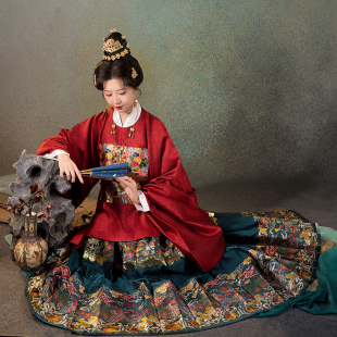 宴平汉服 海水江崖卷云四兽朝麒麟补服套装