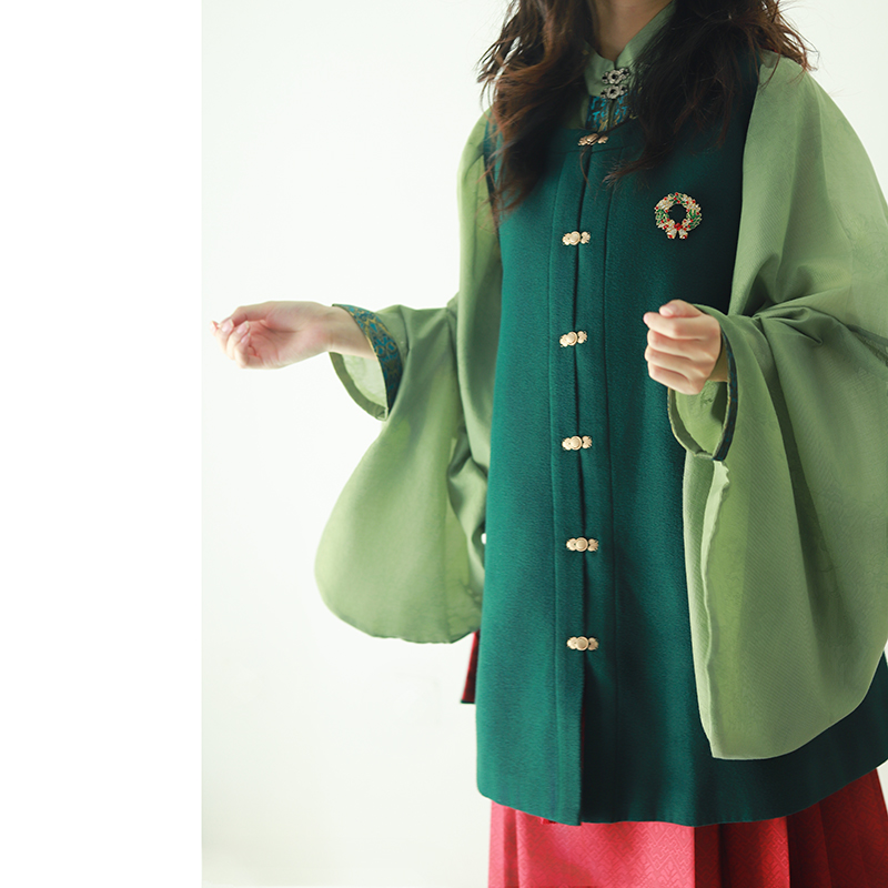 宴平汉服秋季新款明制圆领比甲