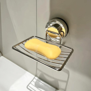 不锈钢肥皂盒家用沥水架免打孔壁挂置物架卫生间洗手盆香皂收纳盒