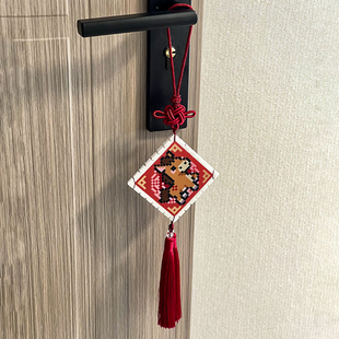 新年小马挂件拼豆材料包全套工具自制diy2026年元旦氛围装饰挂件