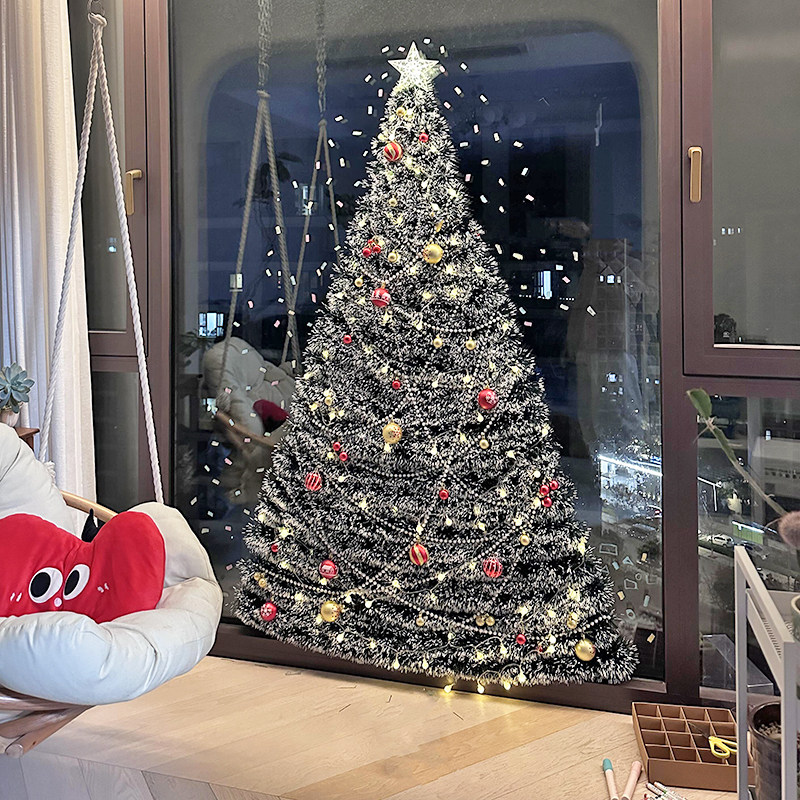 圣诞装饰品窗花贴墙面藤条拉花圣诞树装饰挂件居家氛围感场景布置