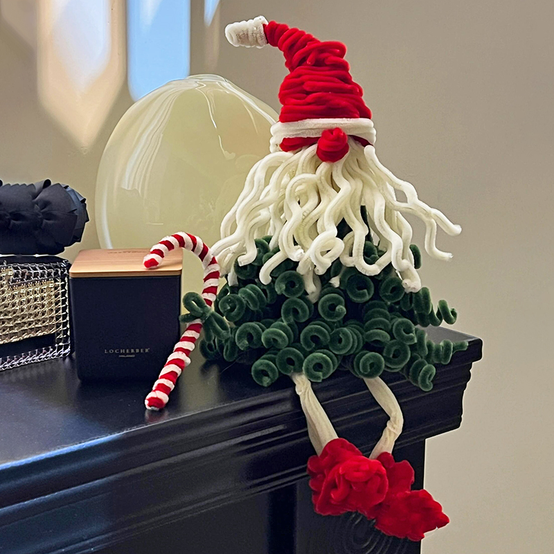 扭扭棒圣诞老人摆件手工diy材料包圣诞节装饰品客厅氛围场景布置