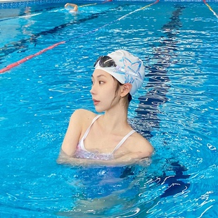 游泳帽女防水不勒头长发硅胶高颜值pu专业游泳帽加大游泳专用装备