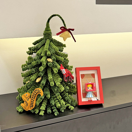 扭扭棒圣诞树摆件自制diy材料包圣诞节装饰品手工客厅氛围感布置