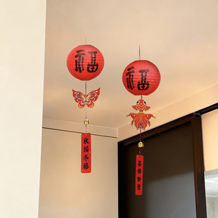 新年元旦灯笼2026马年风铃挂件春节客厅房门挂饰装饰氛围场景布置