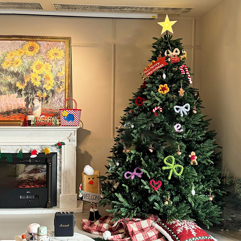 圣诞树挂件扭扭棒装饰手工diy材料包毛绒条加密圣诞节氛围感布置