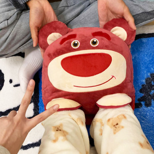 草莓熊暖脚宝热水袋加热可爱usb充电睡觉学生宿舍冬被窝保暖神器