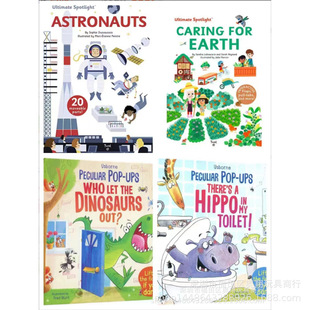 pop dinosaurs up立体书3D恐龙太空动物who the out let 英文原版