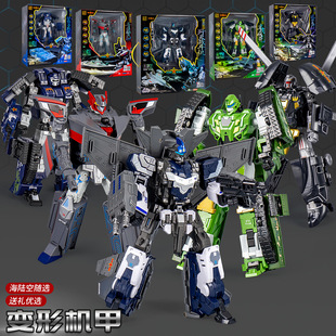 歼15飞机汽车坦克手办变形机器人玩具金刚军事儿童模型3 6岁男孩