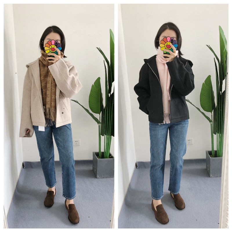 Y标 买手店AC 欧式简约羊毛双面呢高级感羊毛大衣短款外套夹克