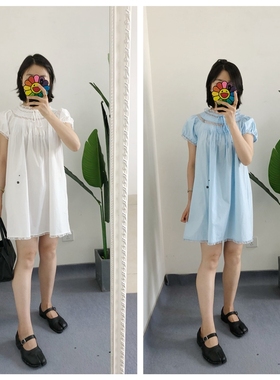 少量库存 原标 买手店doen Daphne 泡泡袖甜美蕾丝娃娃裙连衣裙