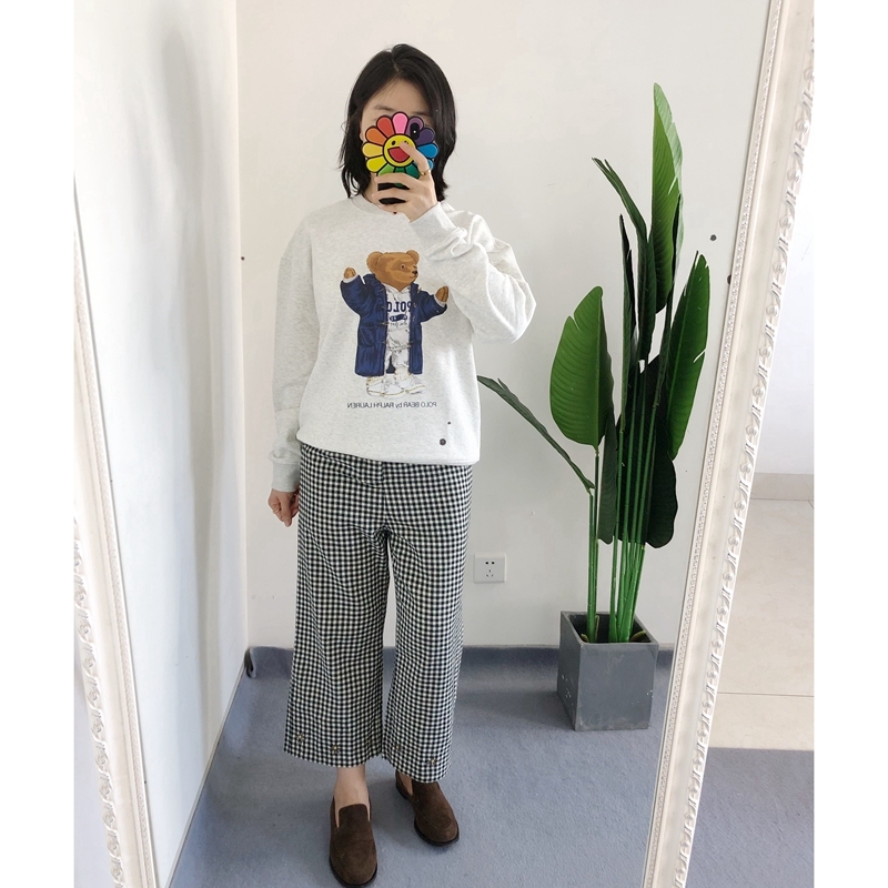 买手店fafa～ 梨形身材友好 黑白格纹直筒裤九分裤