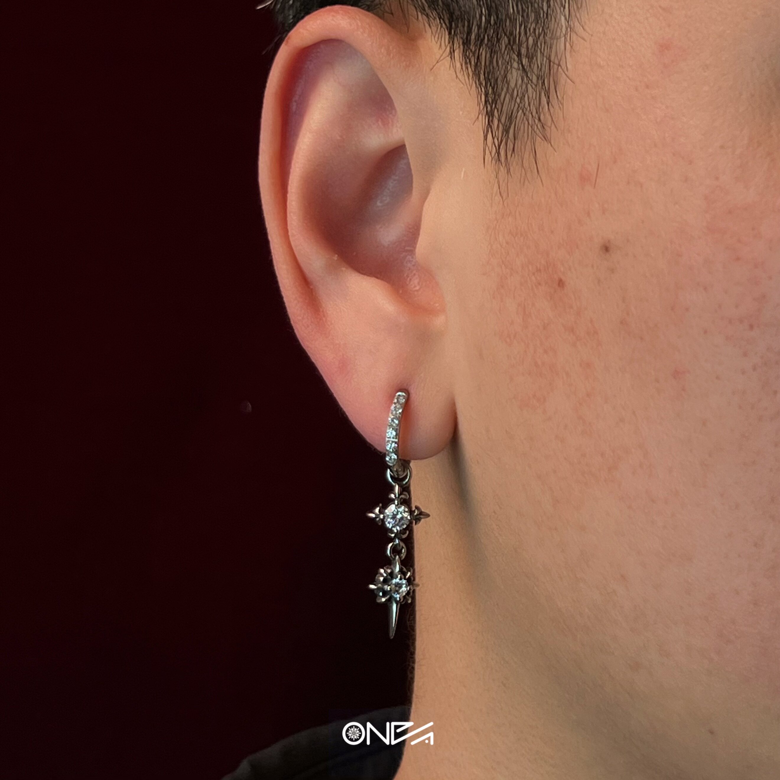 ONEPART小众设计师款八芒星双形态男女同款耳环钛钢养耳洞耳饰