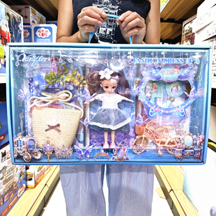 妍琪儿娃娃编织挎包可换装人偶装扮套装公主礼服配饰女孩玩具礼物