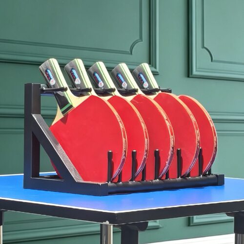 桌面乒乓球拍展示收纳架黑色