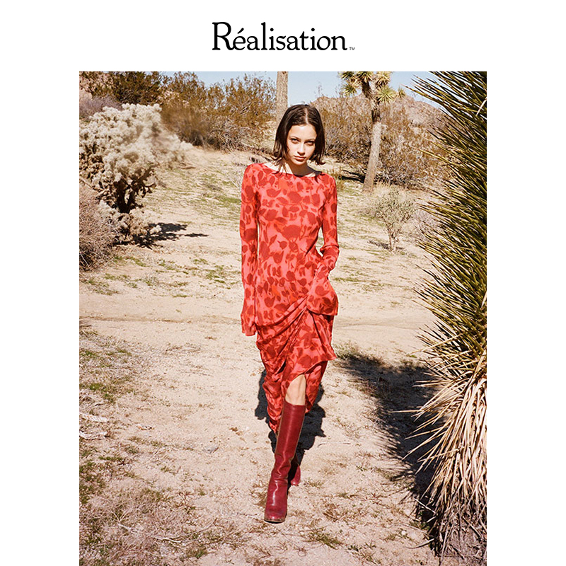 RealisationPar 连衣裙春夏长袖显瘦氛围感慵懒风长裙秋季The Gia