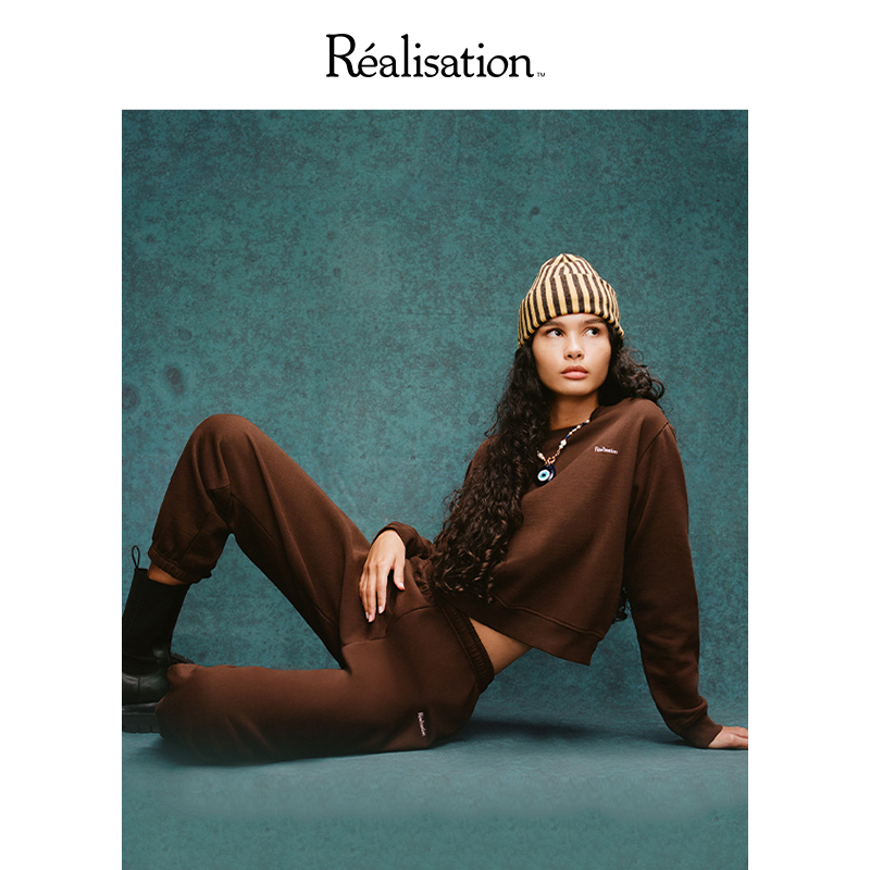 realisationpar 卫裤休闲运动纯色秋季新品chocolate sweatpants