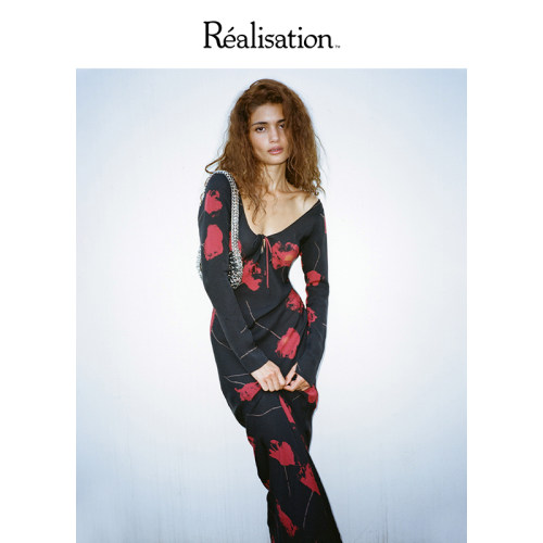 RealisationPar真丝长裙修身直袖