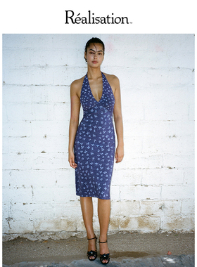 RealisationPar 赵露思同款露背度假休闲中长裙The Sadie