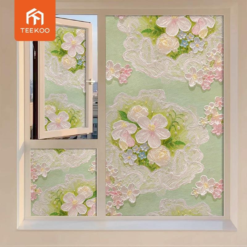 浴室遮光窗户贴膜窗花纸pvc玻璃纸磨砂贴纸卫生间透光不透明窗贴