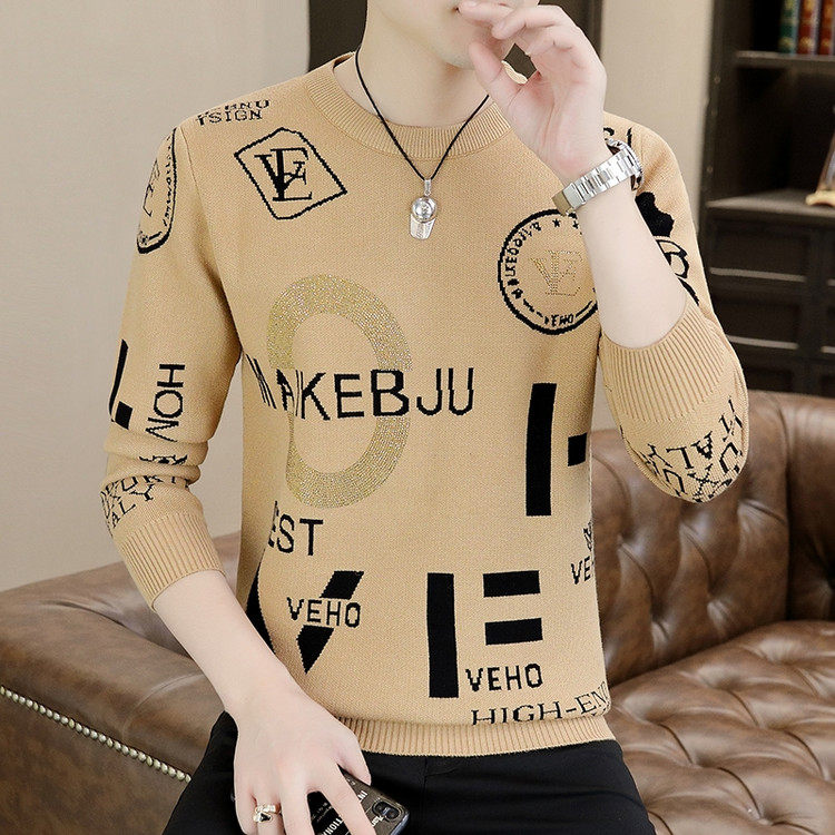 圆领青春活力风套头青年不易变形针织衫/毛衣