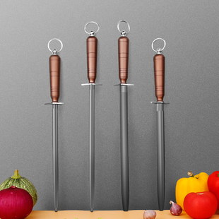 专业磨刀棒进口磨刀钢棒家用新款磁吸高端磁棒屠夫专用超细纹扁形