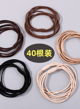 皮筋高弹力耐用黑色扎头发头绳女生头饰发绳不伤发丸子头发圈女