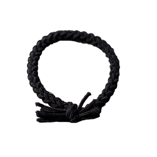 黑色皮筋女扎头高弹力耐用头绳打结编织高端简约发绳绑头发女发圈